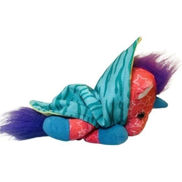 Snug Buddies Pink Blue Stars Plush Unicorn Stuffed Animal Lovey Blanket Toy 10” - Picture 5 of 7